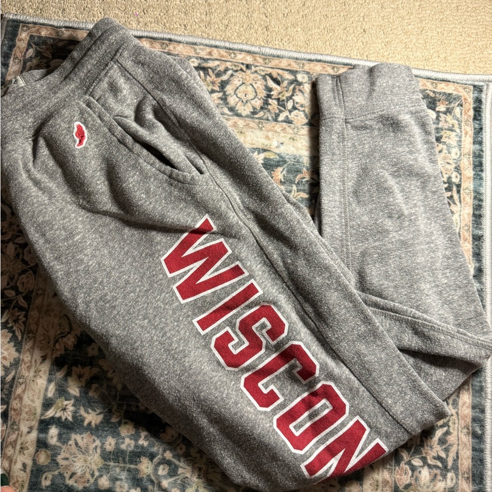 League Gray and Red Track Pants
